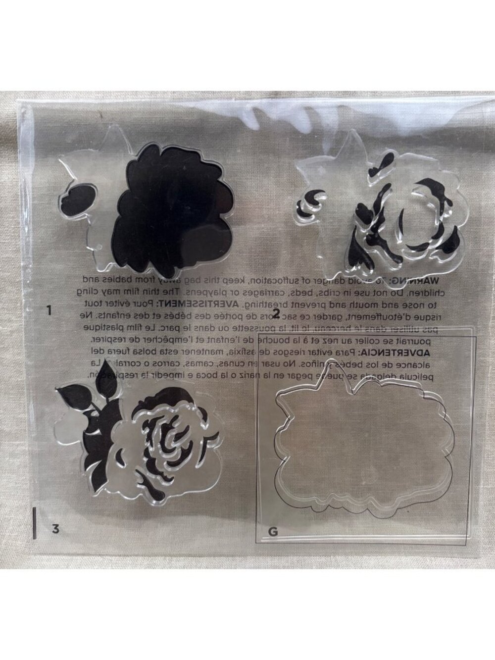 Clear Cling Floral Design Layer Stamps Set Crafting Scrapbooking